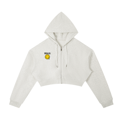 Essential Cropped Zip-Up Hoodie in Women’S | oversized streetwear | Pickles Apparel