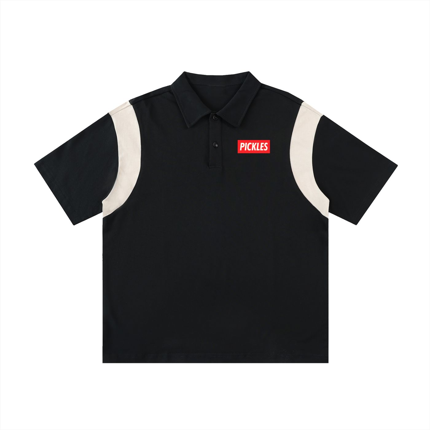 Big Pickles Contrast Panel Cotton Polo Shirt