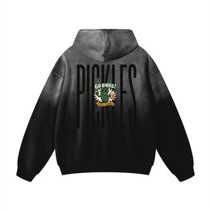 Go Birds! Love Pickles Heavyweight Sunfade Oversized Hoodie