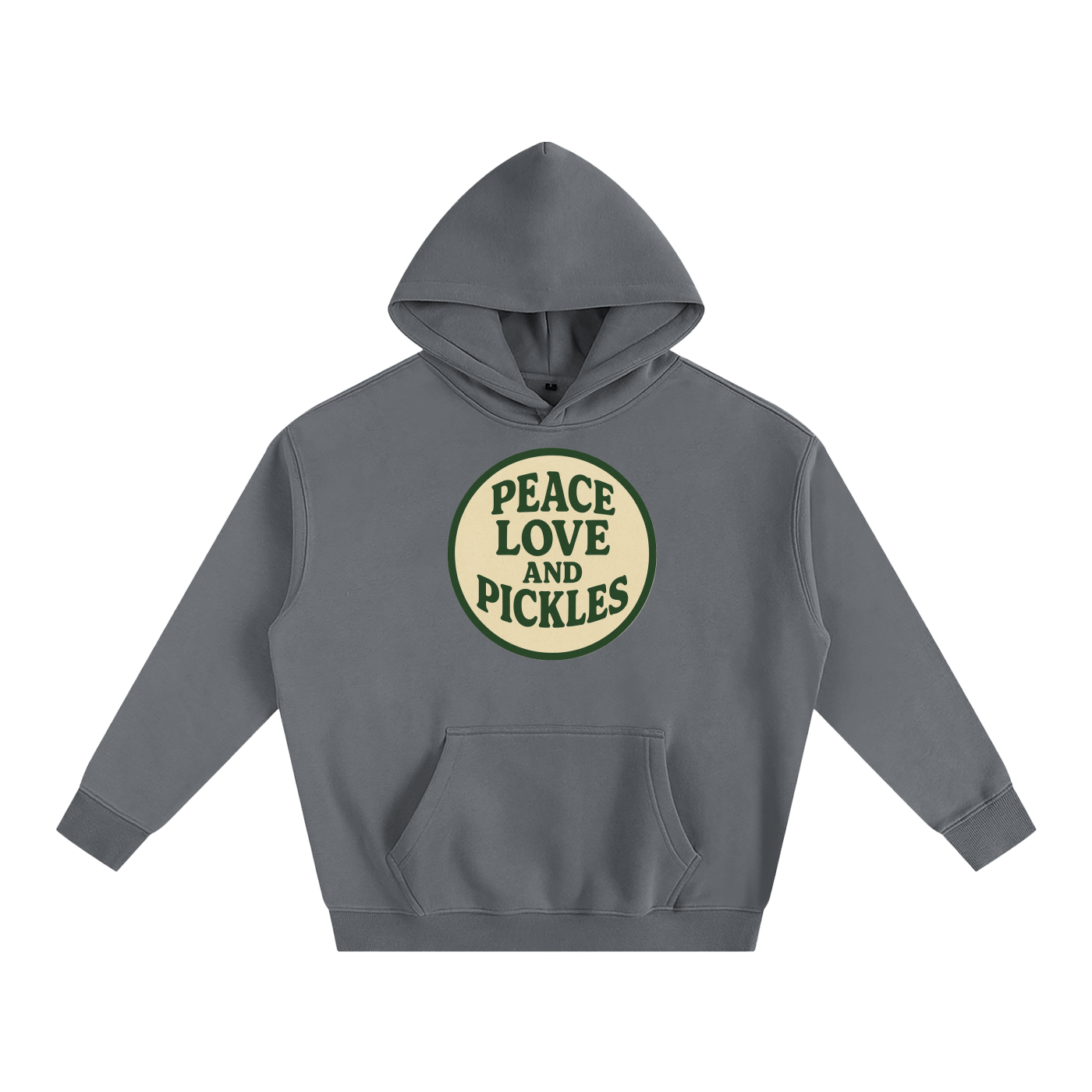 Peace Love and Pickles Oversize Fleeced Hoodie