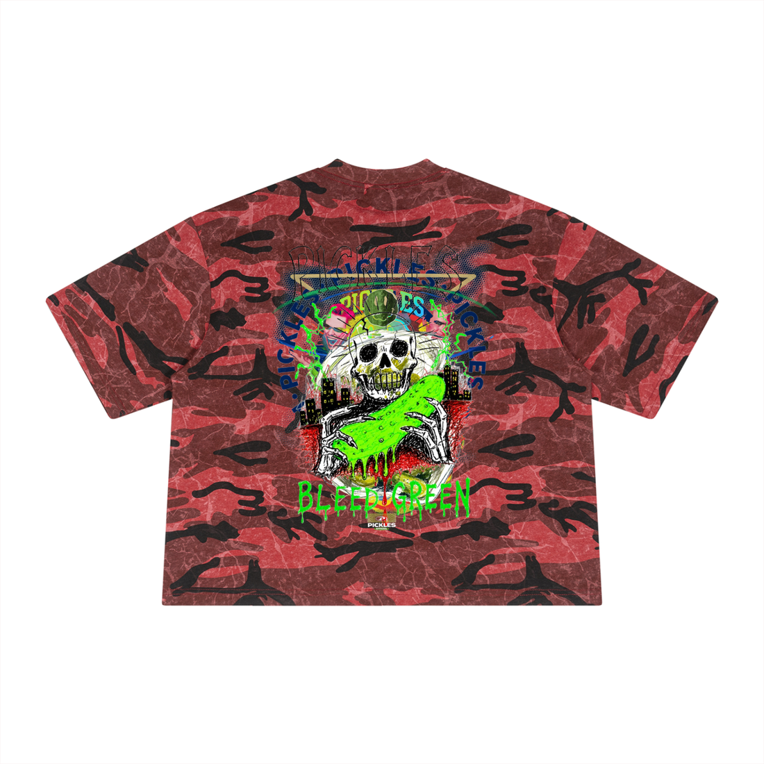 A LOT Of It Pickles Boxy Camo T-Shirt, alternate view 4