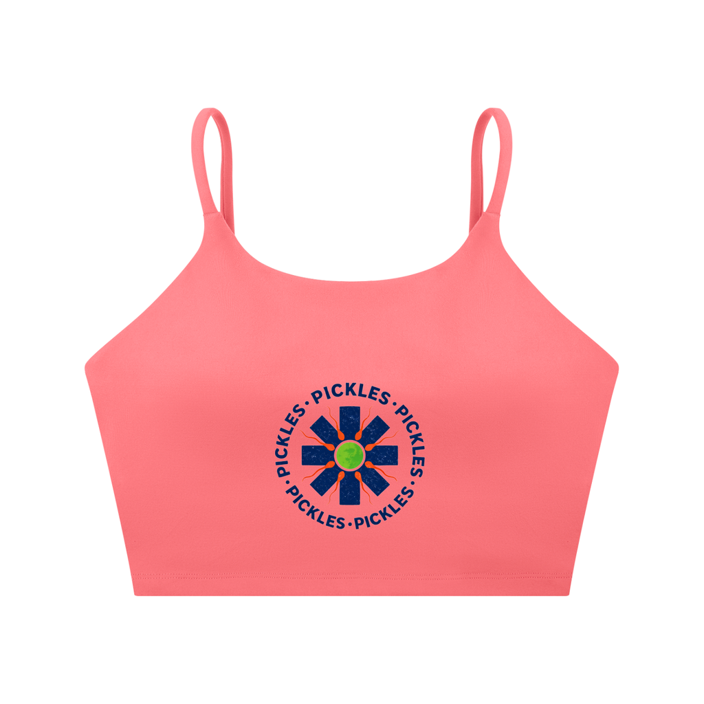 Spaghetti Strap Pickle Sports Bra in Women’S | varsity sport | Pickles Apparel