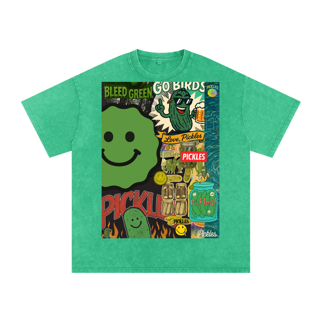 Snow Washed Oversized Cotton T-Shirt