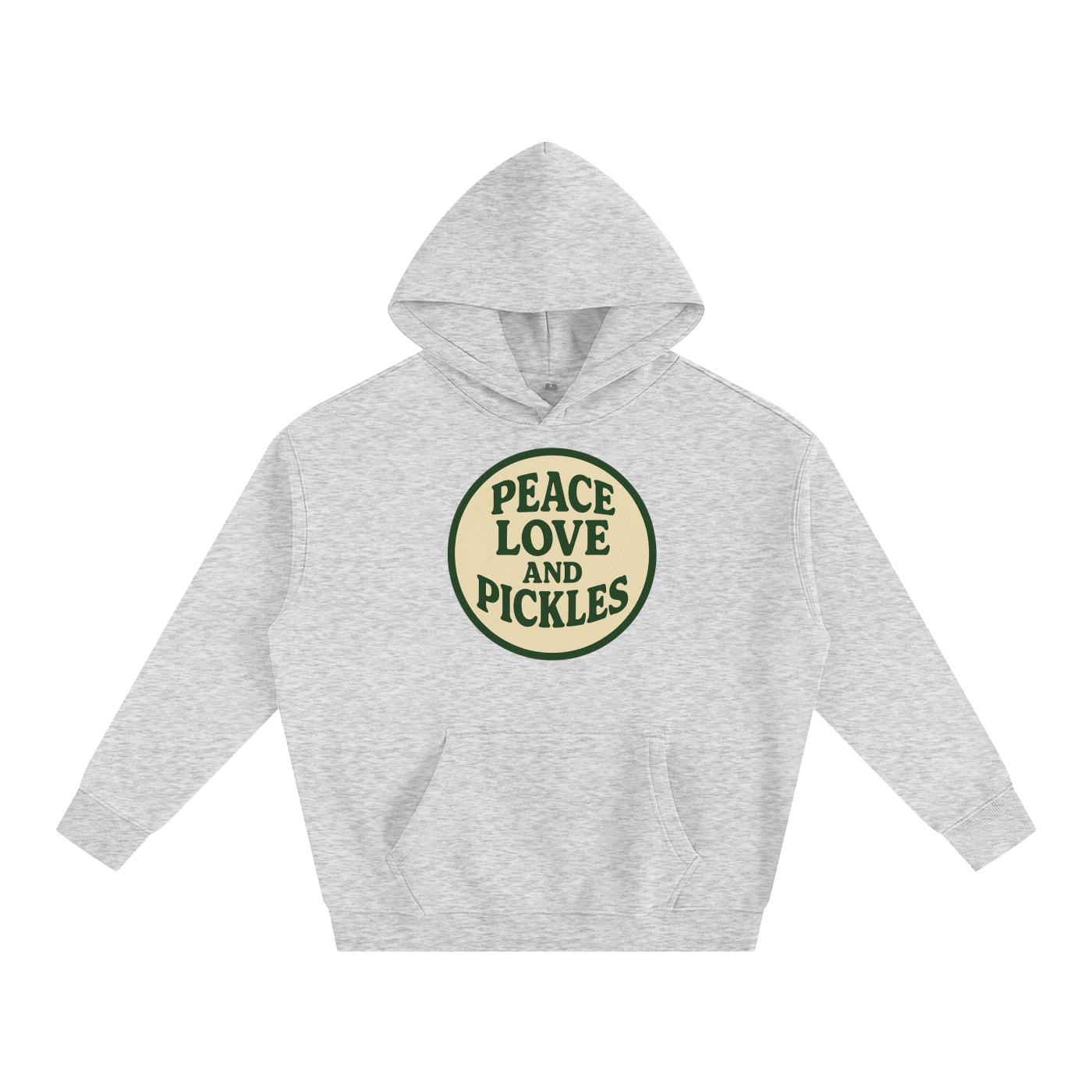 Peace Love and Pickles Oversize Fleeced Hoodie