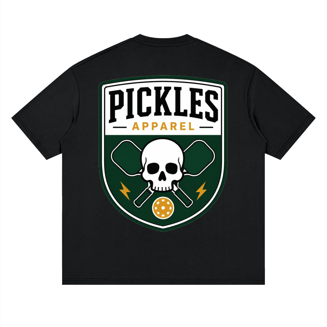 Pickleball Crossbones Loose Drop T-Shirt, alternate view 2