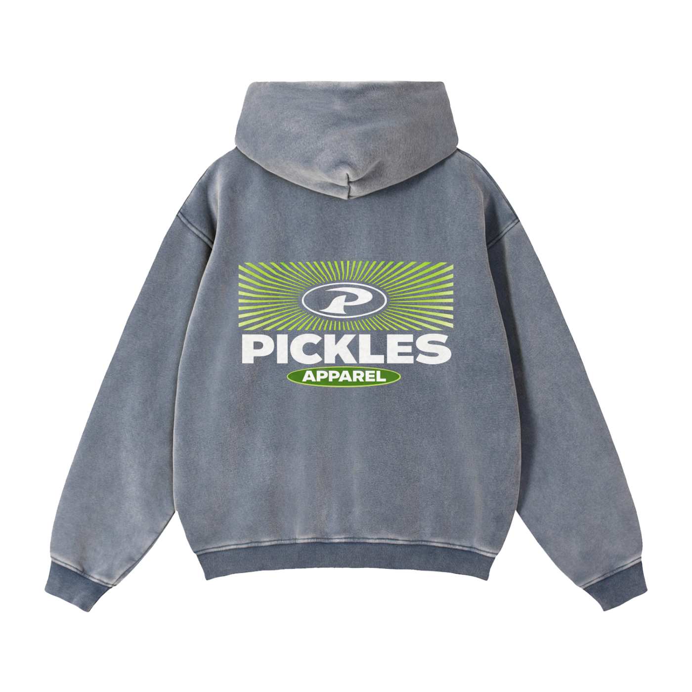 Retro P Zip-Through Boxy Fleece Hoodie | vintage lifestyle | Pickles Apparel