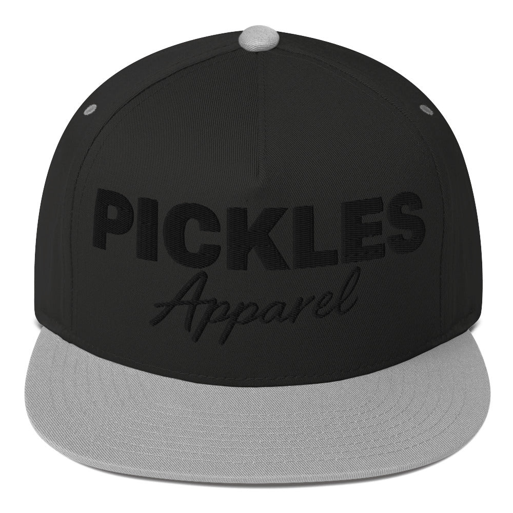 Flat Bill Snapback Pickle Cap, front view