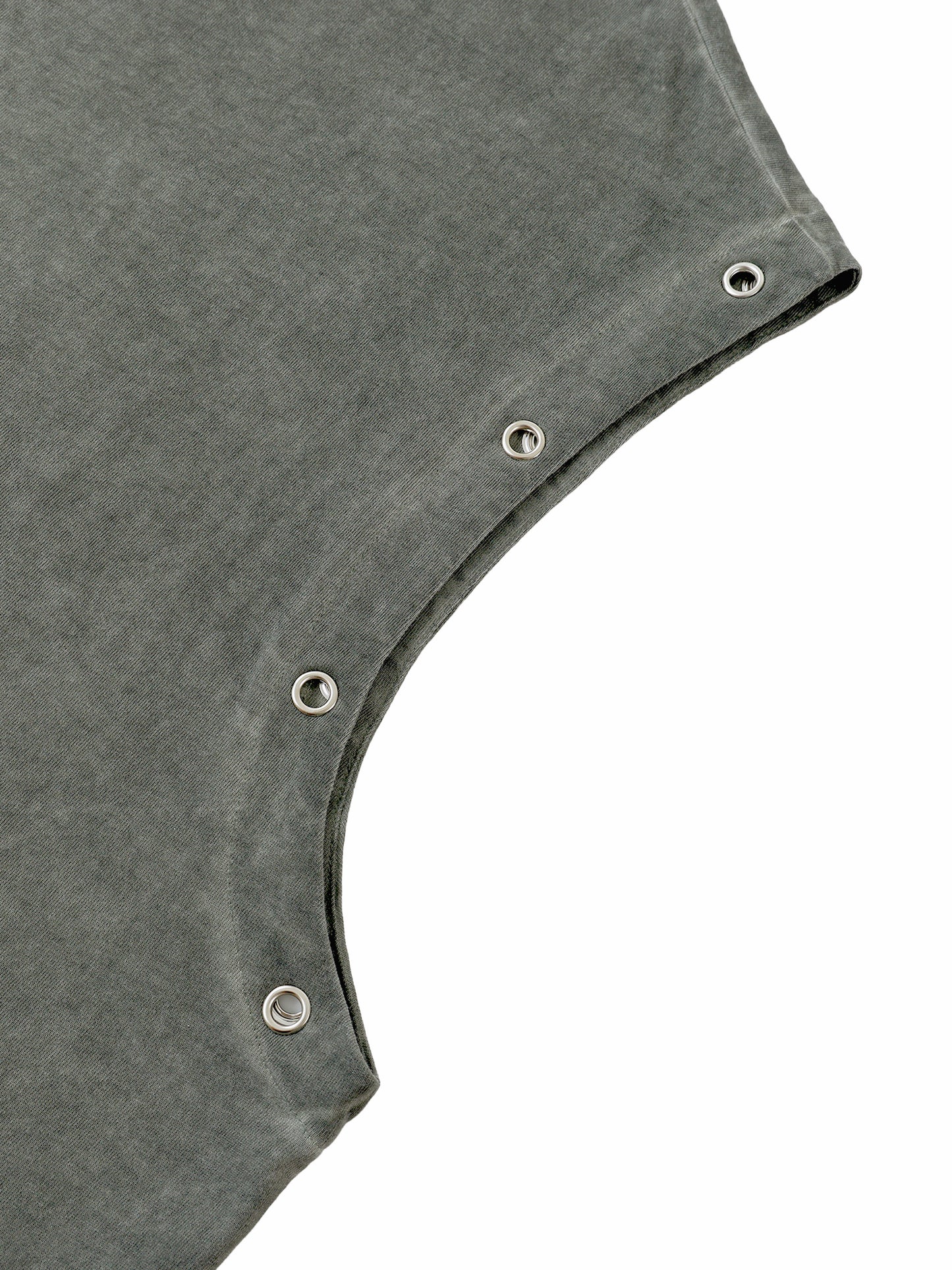 Pickles Bleed Green Distressed Grommet Eyelet Tank Top