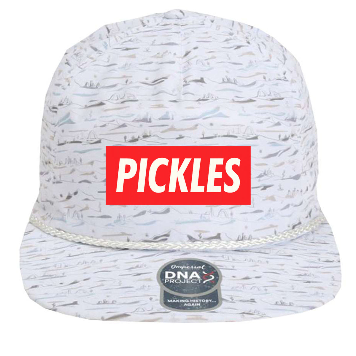 Heritage Five-Panel Rope Pickle Cap in Desert, front view