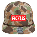 Pickles Rope Cap in Frog Skin Camo/ Brown — front view | heritage lifestyle | Pickles Apparel