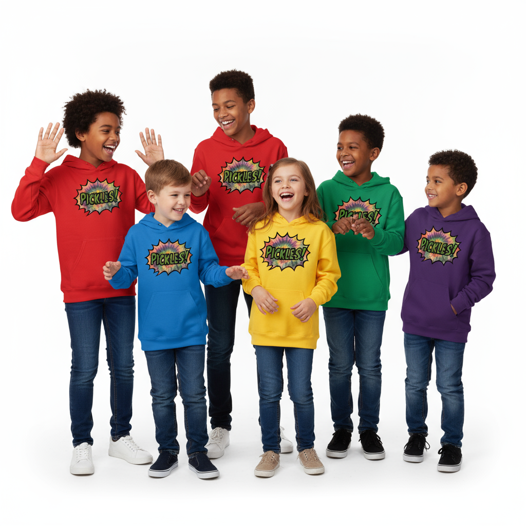Bam Bam Logo Kids' Pickle Hoodie, alternate view 2