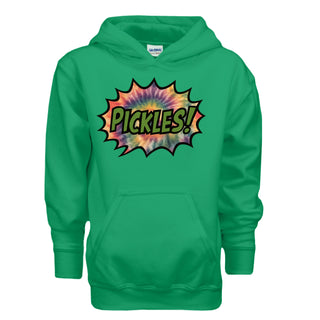 Bam Bam Logo Kids' Pickle Hoodie in IRISH GREEN, front view