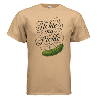 Tickle My Pickle T-Shirt in OLD GOLD, front view