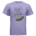 Tickle My Pickle Tee in Violet — front view | novelty pickle apparel | Pickles Apparel