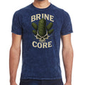 Brine Core Vintage Wash Graphic Tee in Mineral Navy — front view | oversized streetwear | Pickles Apparel