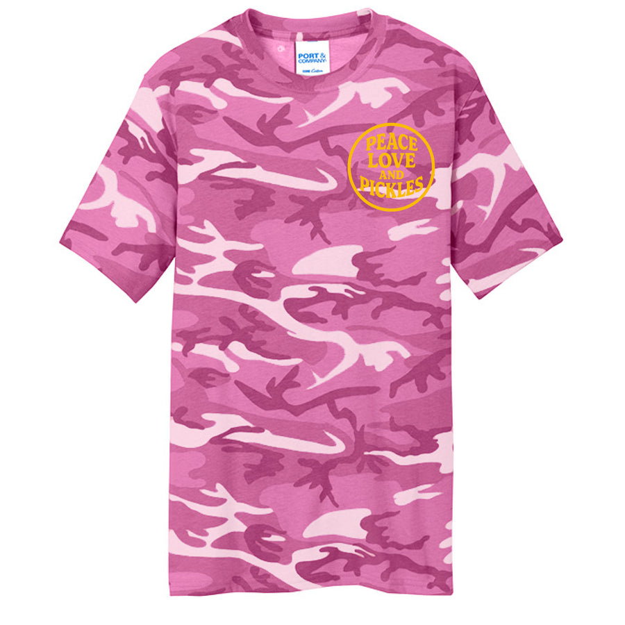 Peace Love Pickles Camo T-Shirt