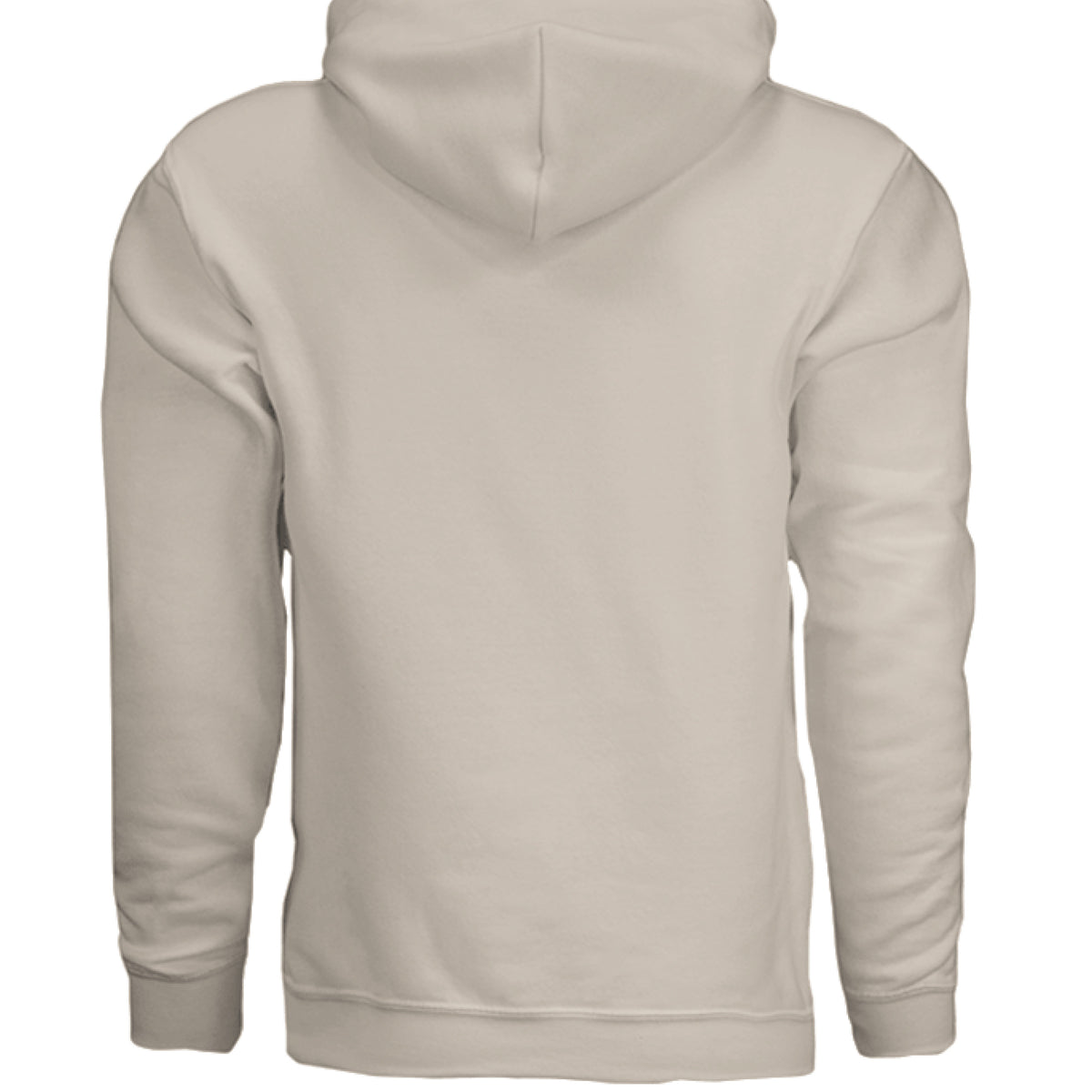 Always Fresh Pickles Fleece Hoodie in SAND, back view