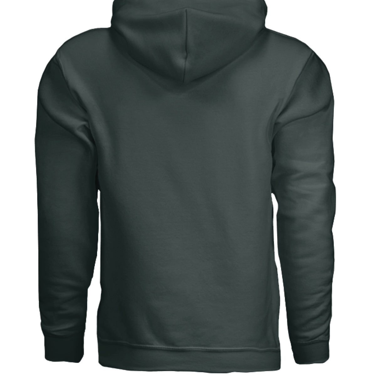 Always Fresh Pickles Fleece Hoodie in FOREST GREEN, back view