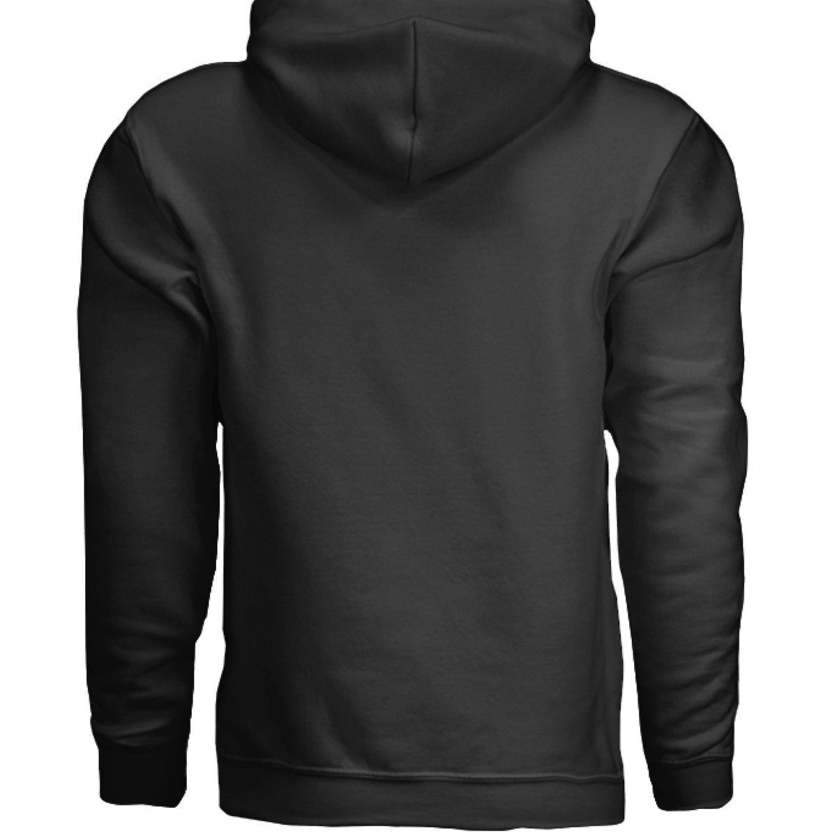 Always Fresh Pickles Fleece Hoodie in BLACK, back view