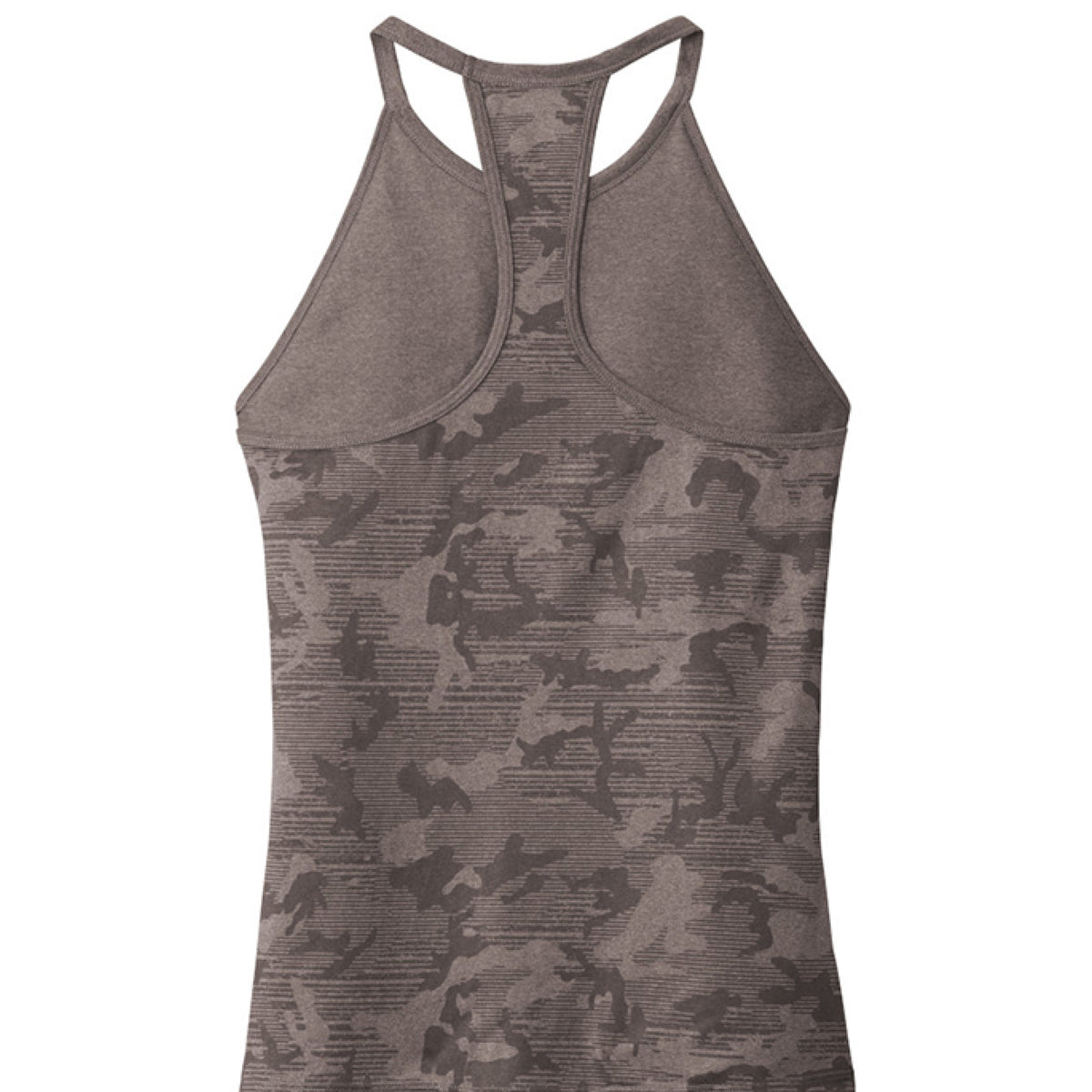 Tight Pickles Performance Tank in Gear Grey Camo, back view