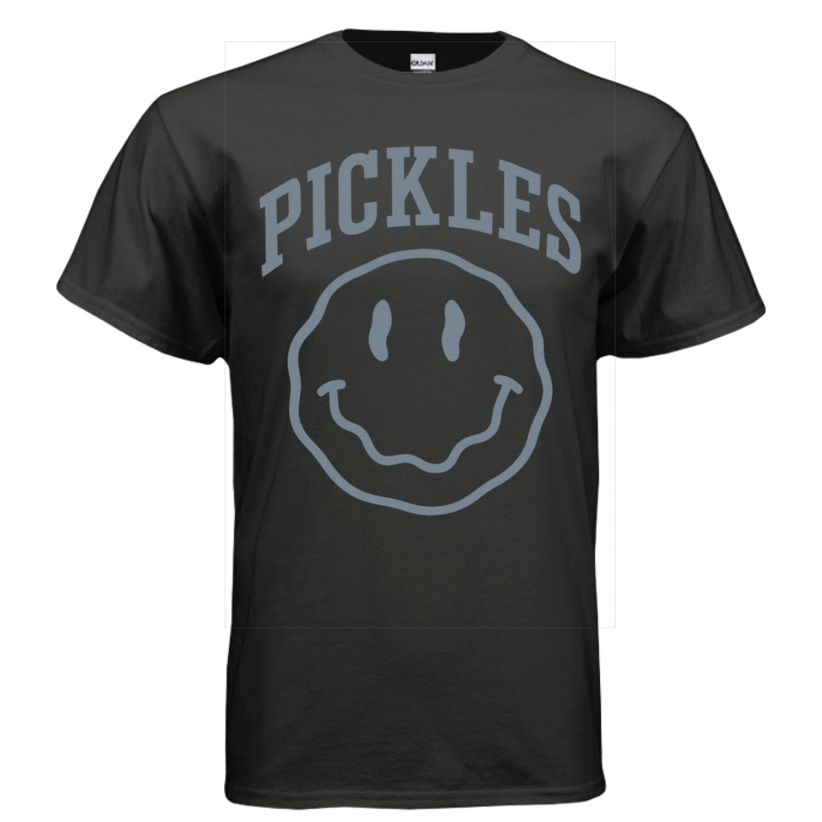 Classic Pickles Retro Logo T-Shirt in BLACK, front view