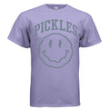 Classic Pickles Retro Logo Tee in Violet — front view | heritage lifestyle | Pickles Apparel