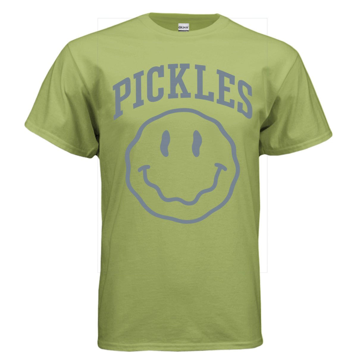 Classic Pickles Retro Logo T-Shirt in KIWI, front view