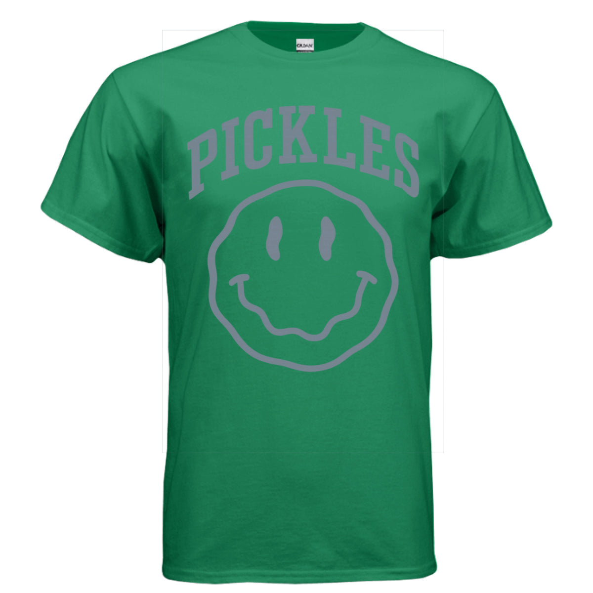 Classic Pickles Retro Logo T-Shirt in TURF GREEN, front view