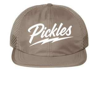 Dill-Lightning Performance Mesh Pickle Cap in Khaki, front view