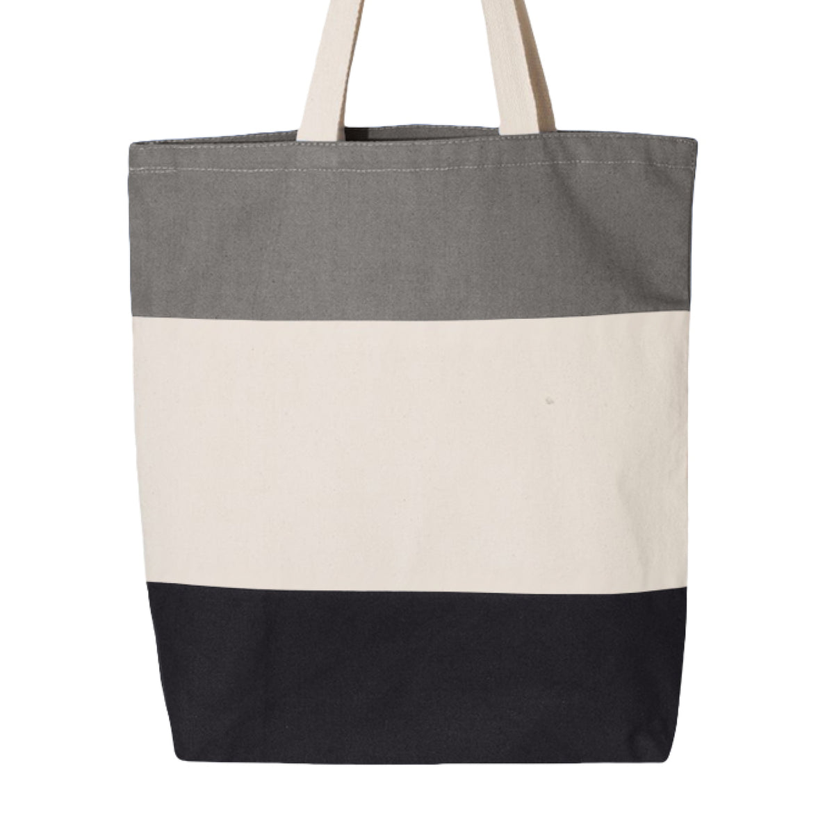 DillLightful Graphic Canvas Pickle Tote in Black/ Natural/ Light Grey, back view