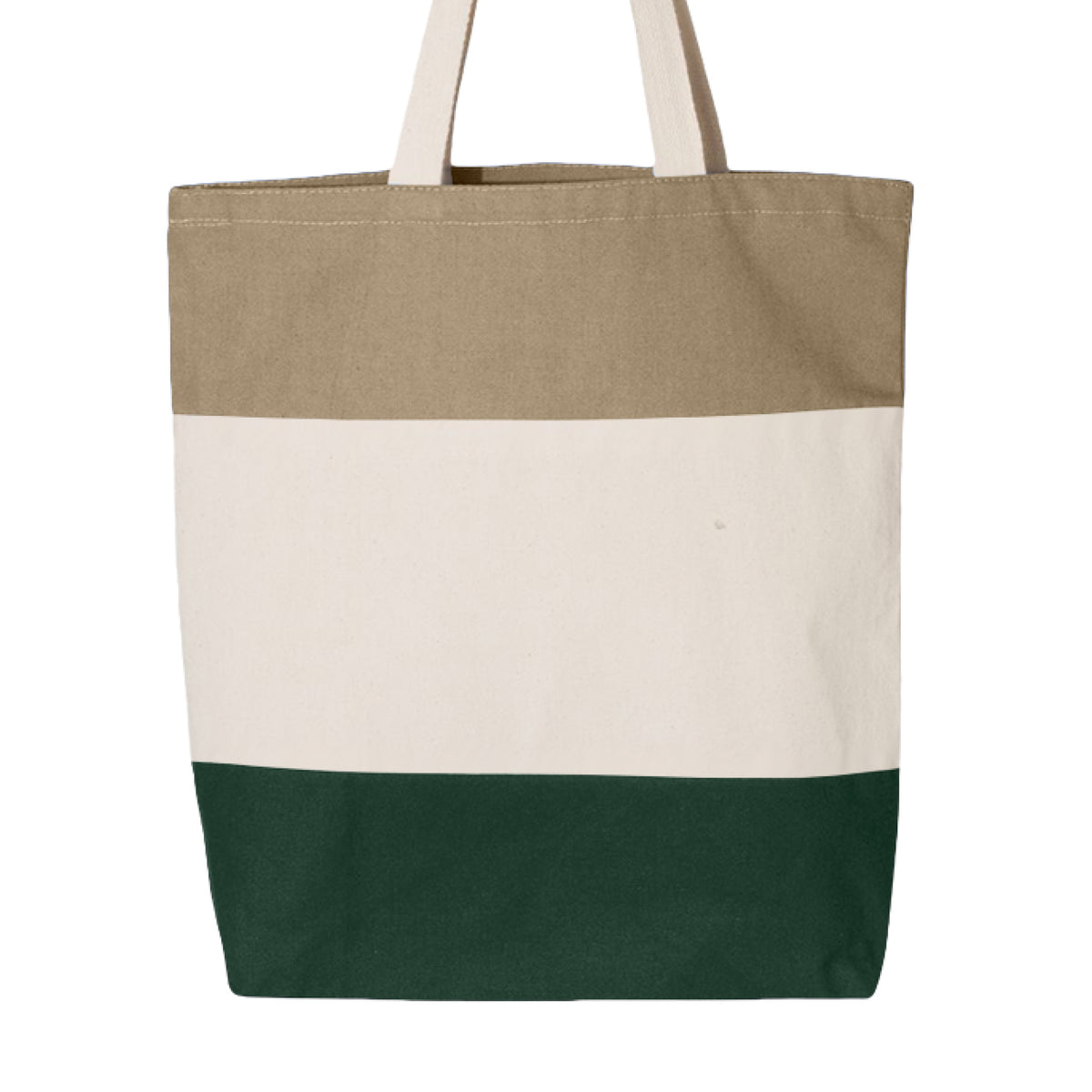 DillLightful Graphic Canvas Pickle Tote in Forest/ Natural/ Khaki, back view