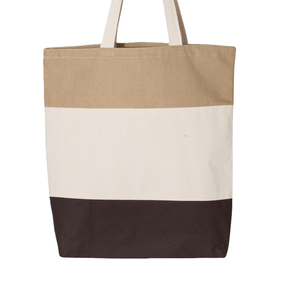 DillLightful Graphic Canvas Pickle Tote in Chocolate/ Natural/ Khaki, back view