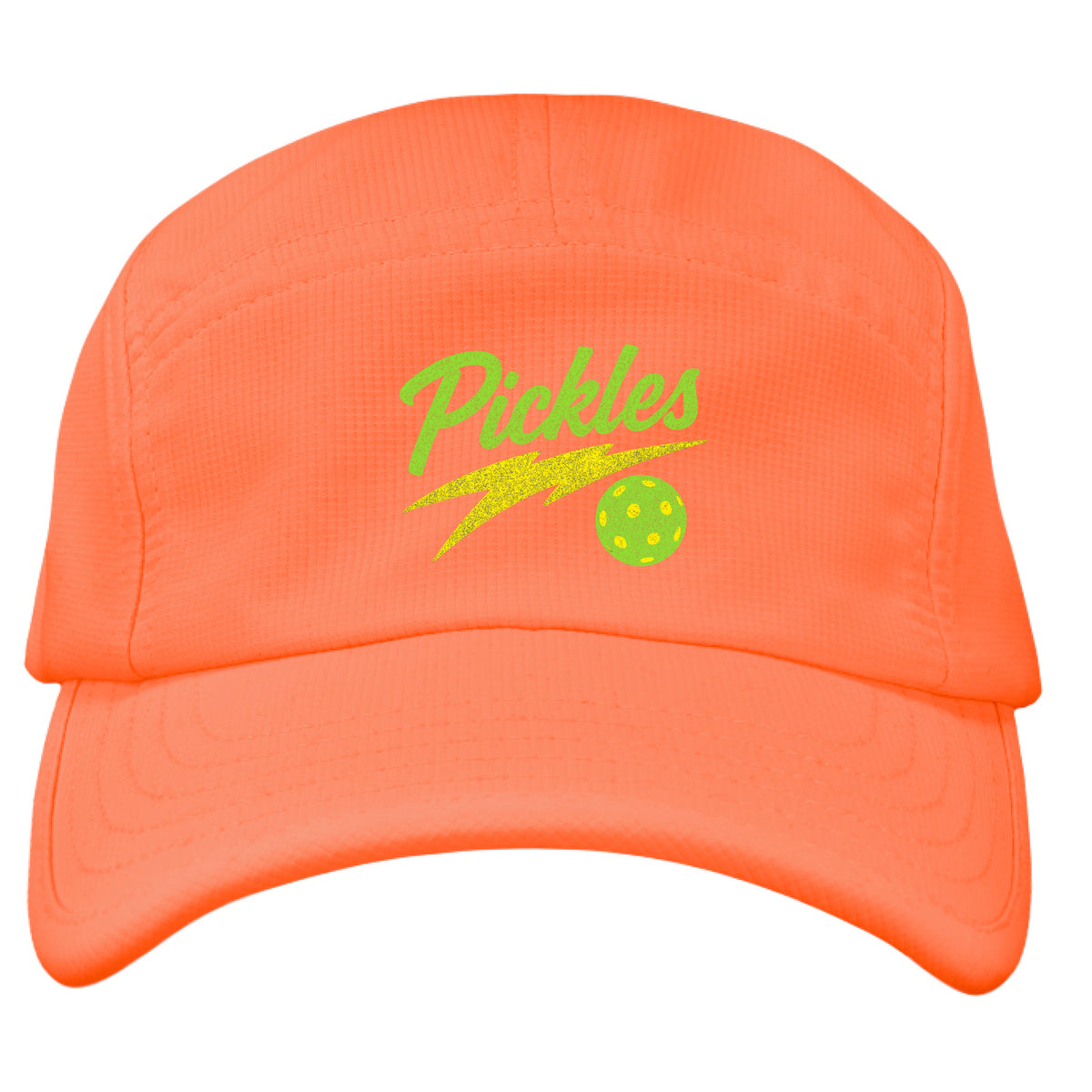 Pickleball Dill-Lightning Cap in ORANGE, front view
